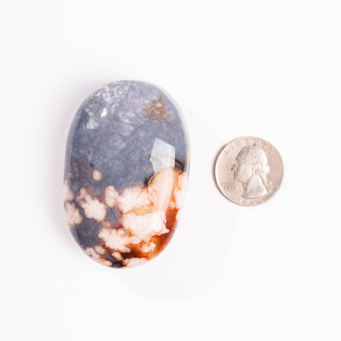 Agate, Blue Flower- Palm