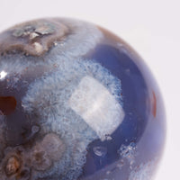 Agate, Blue Flower- Sphere