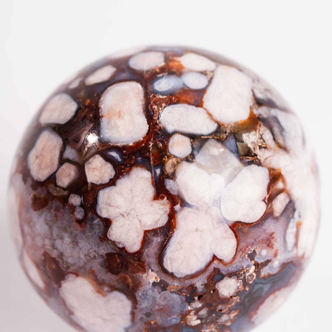 Agate, Blue Flower- Sphere