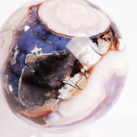 Agate, Blue Flower- Sphere