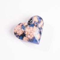 Agate, Blue Flower- Heart