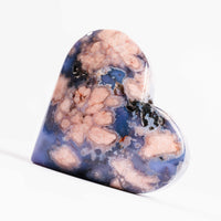 Agate, Blue Flower- Heart