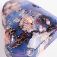 Agate, Blue Flower- Heart