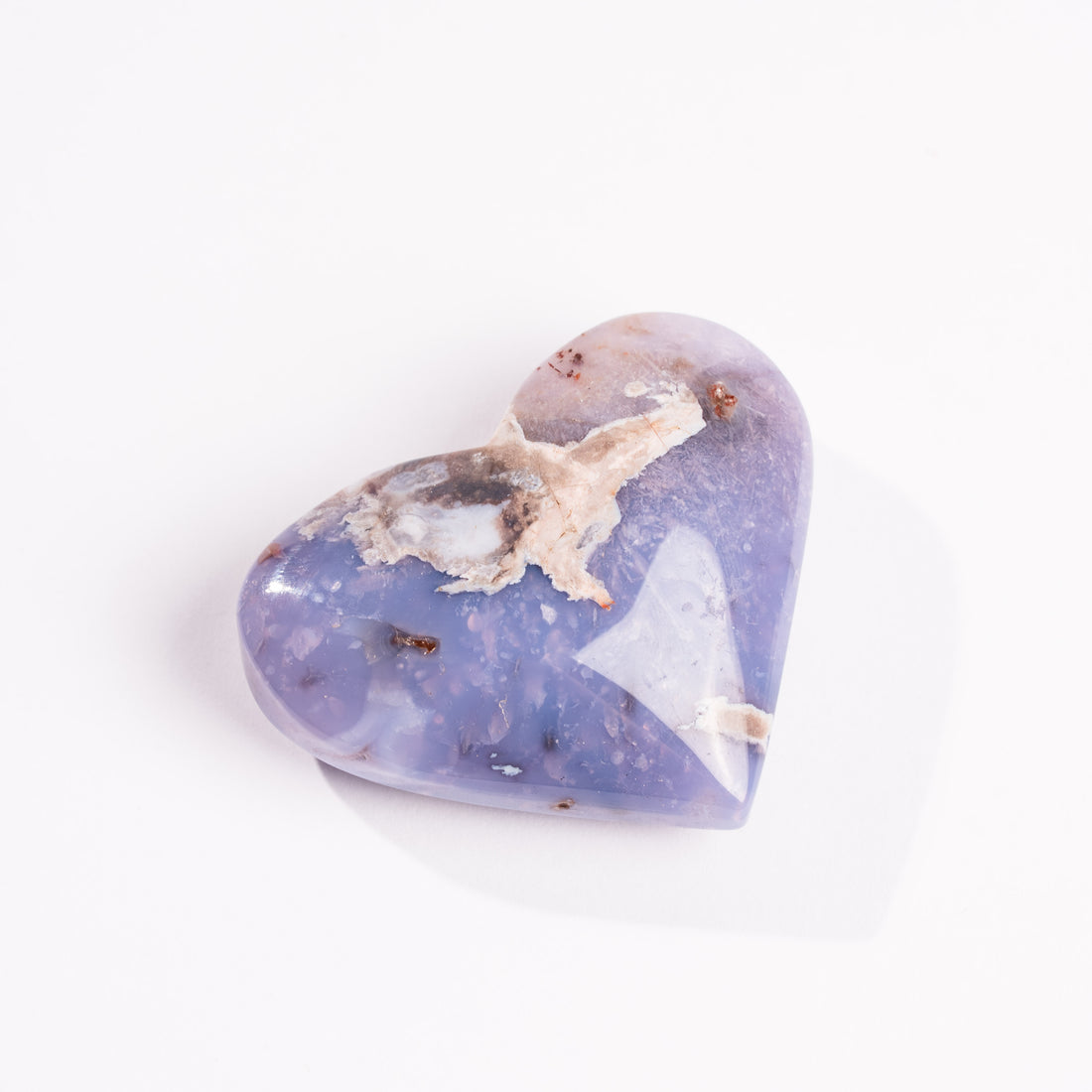 Agate, Blue Flower- Heart