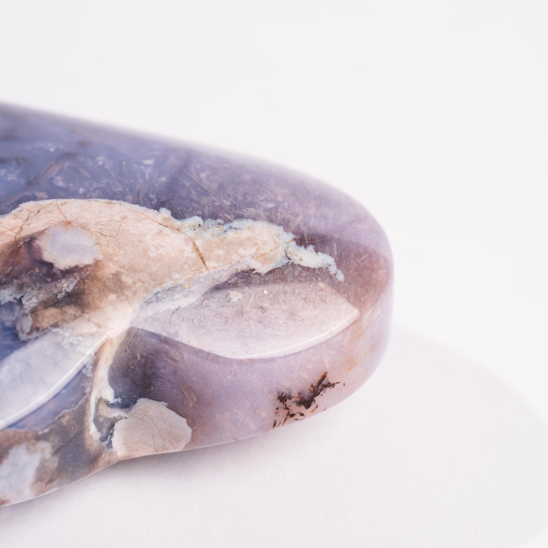 Agate, Blue Flower- Heart