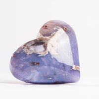 Agate, Blue Flower- Heart