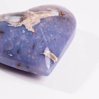 Agate, Blue Flower- Heart
