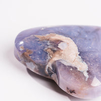 Agate, Blue Flower- Heart