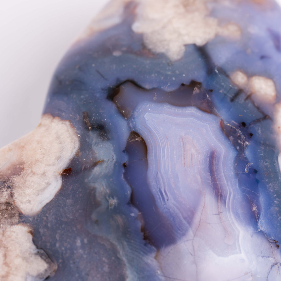 Agate, Blue Flower- Heart