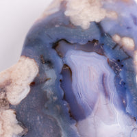 Agate, Blue Flower- Heart