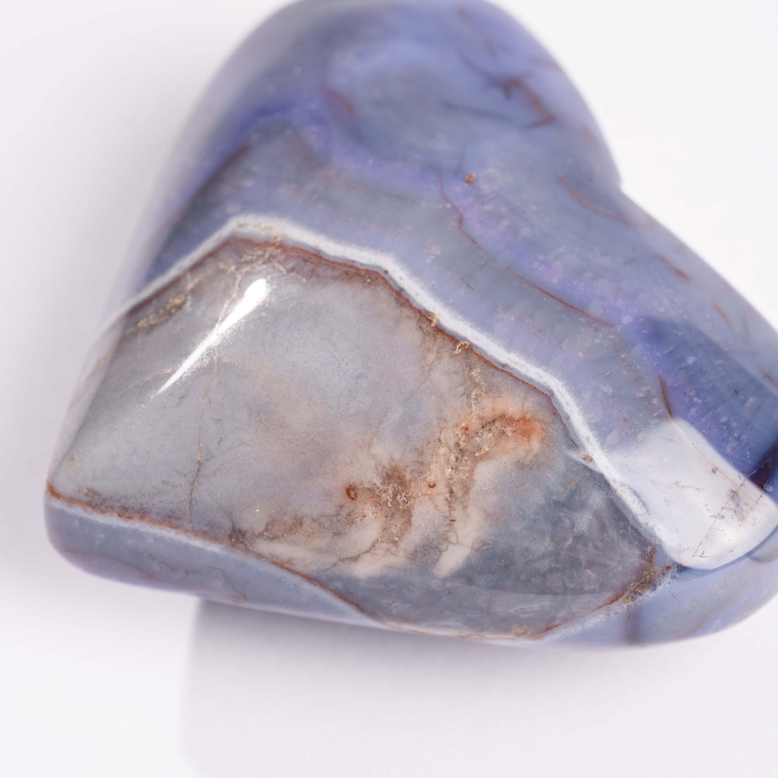 Agate, Blue Flower- Heart