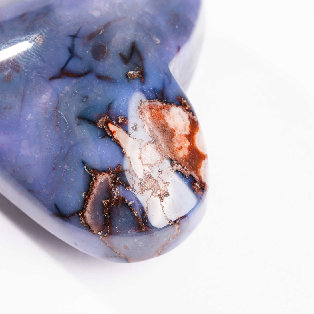 Agate, Blue Flower- Heart