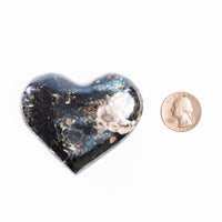 Covellite - Heart, Polished