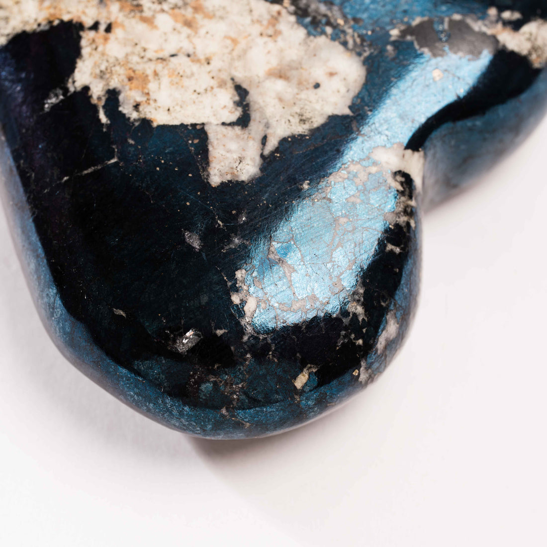 Covellite - Heart, Polished