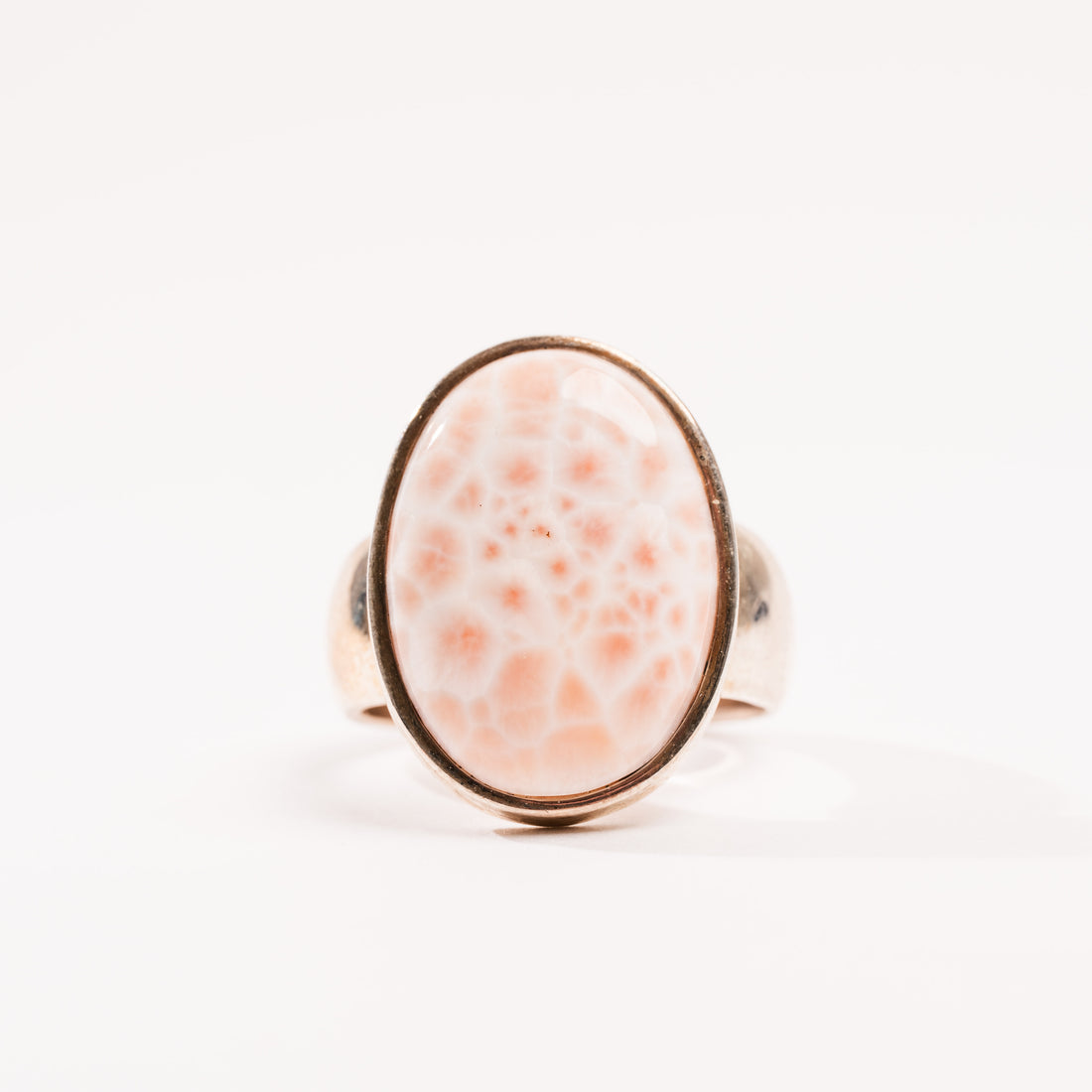 Pink Larimar + Natrolite - Ring