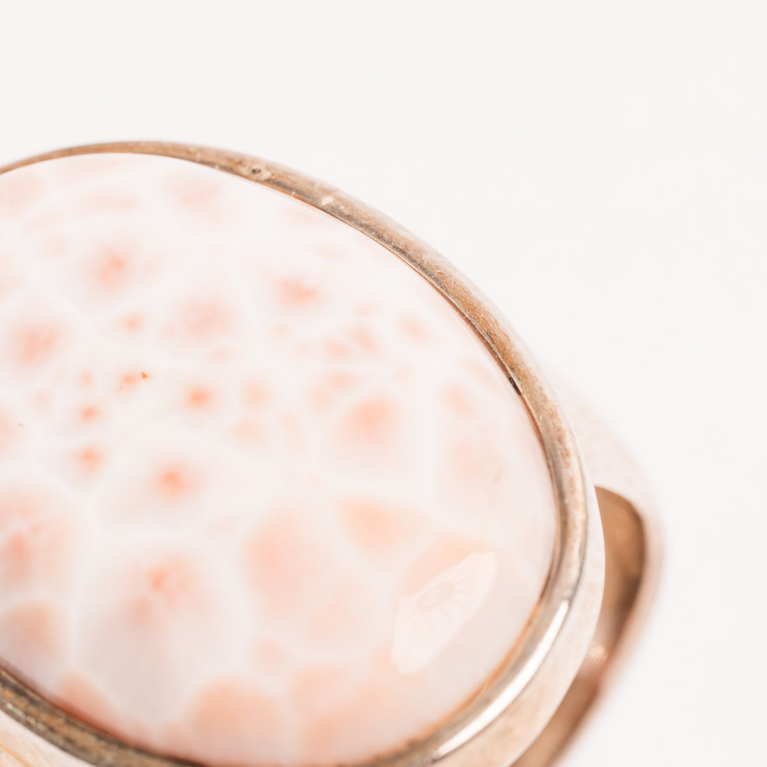 Pink Larimar + Natrolite - Ring