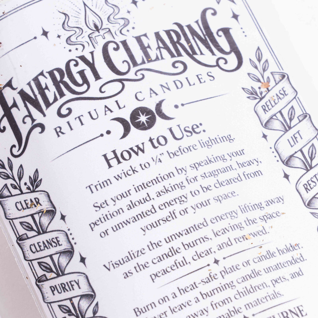 Energy Clearing Ritual Candle
