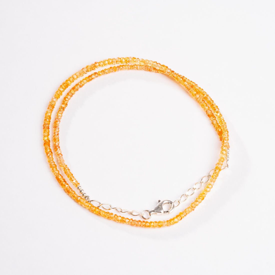 Sapphire, Yellow- Beaded Necklace