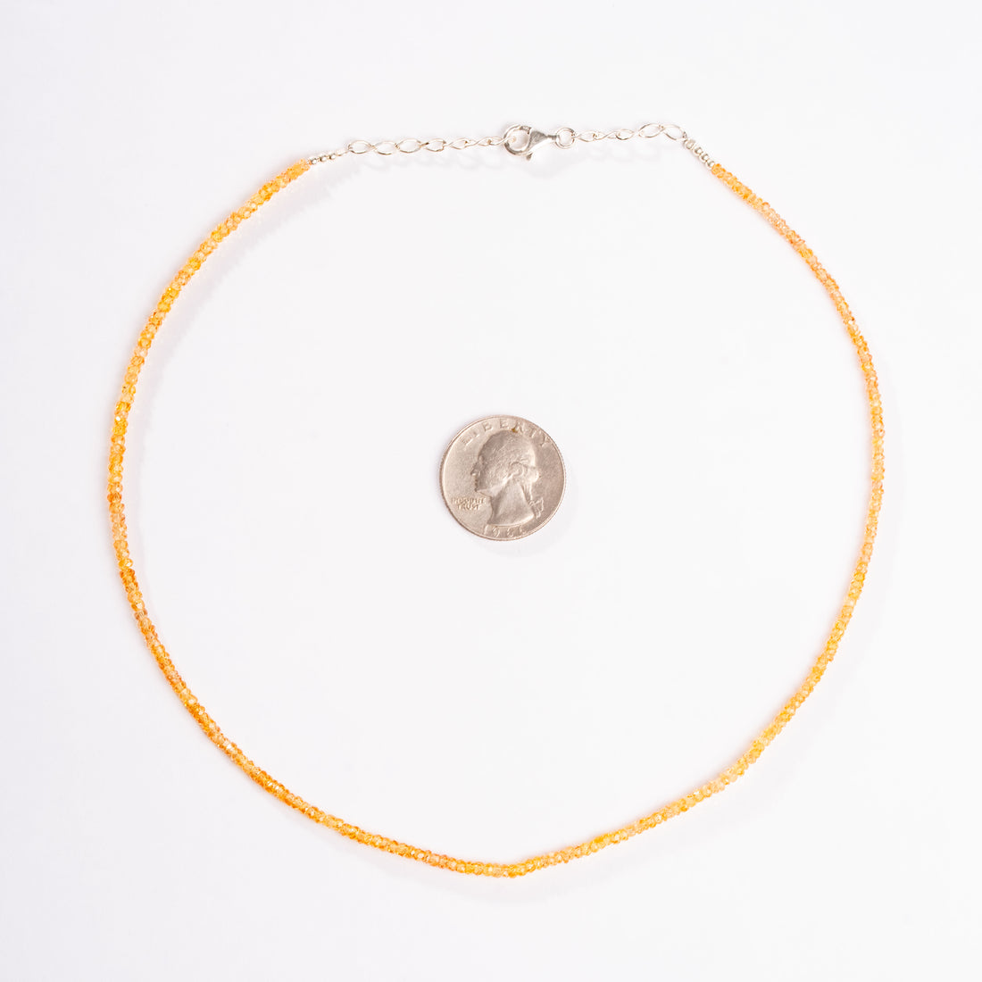 Sapphire, Yellow- Beaded Necklace