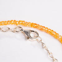 Sapphire, Yellow- Beaded Necklace