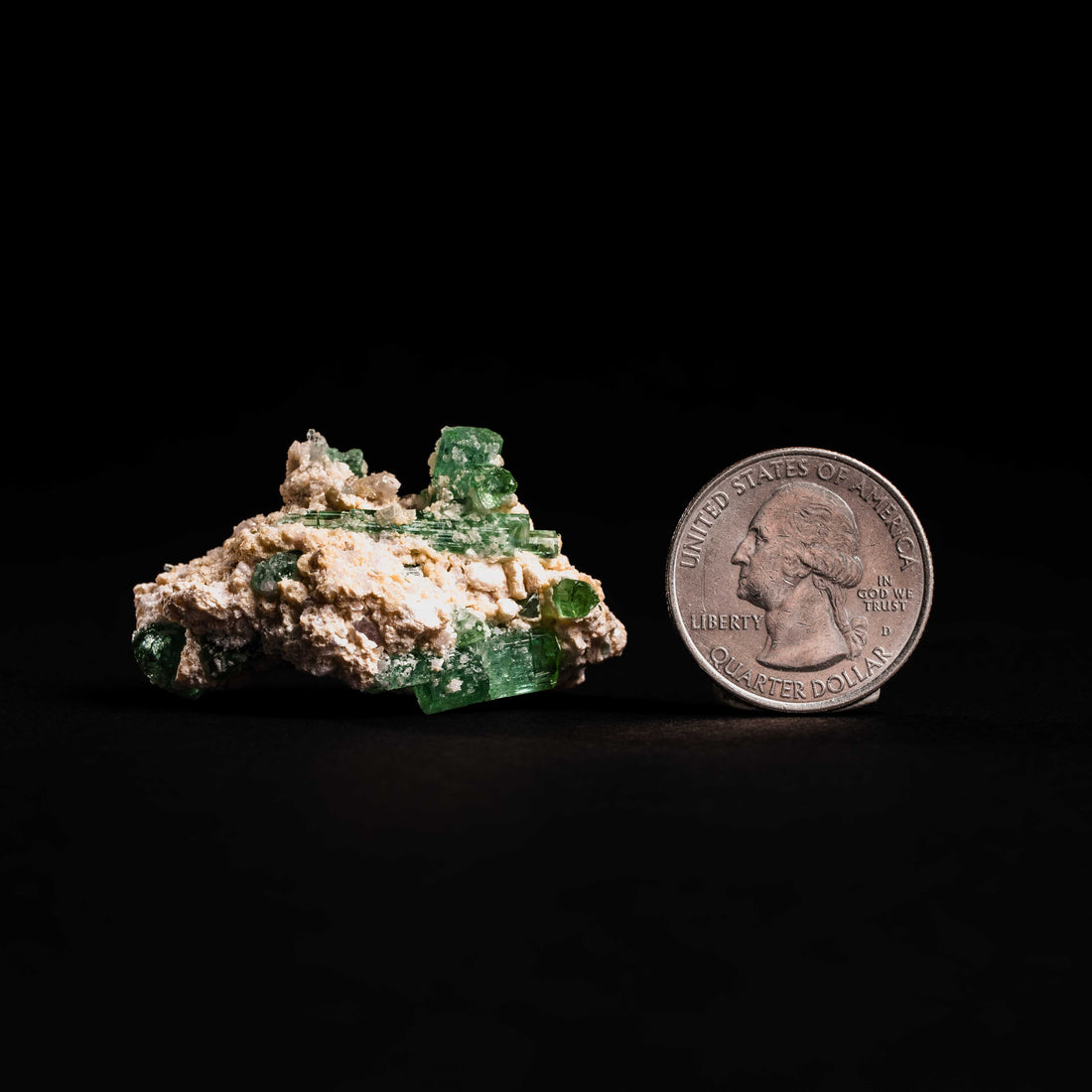 Tourmaline, Green - Cluster