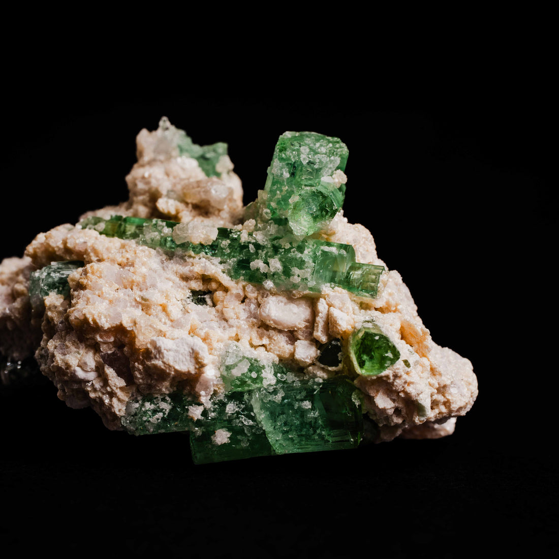 Tourmaline, Green - Cluster