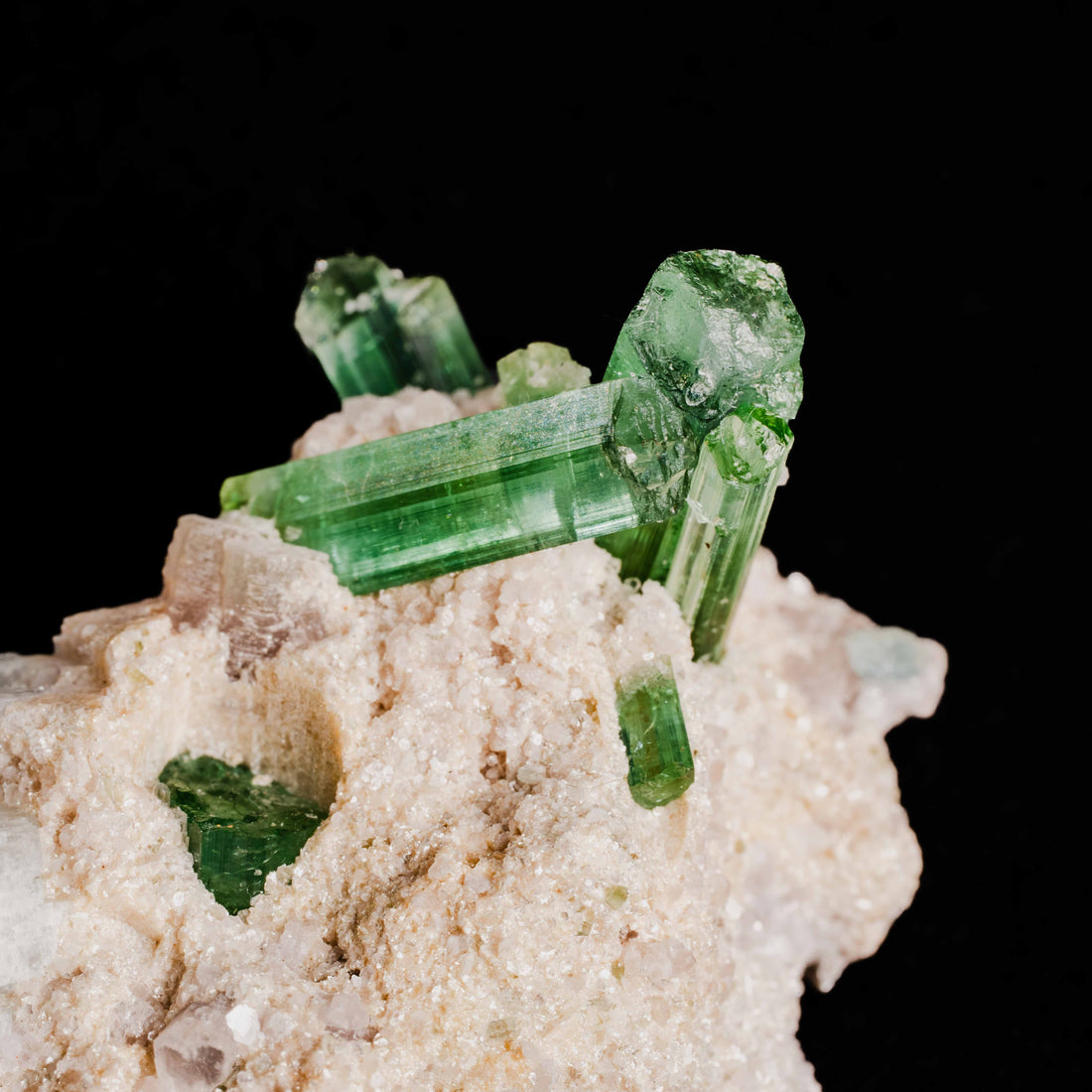 Tourmaline, Green - Cluster