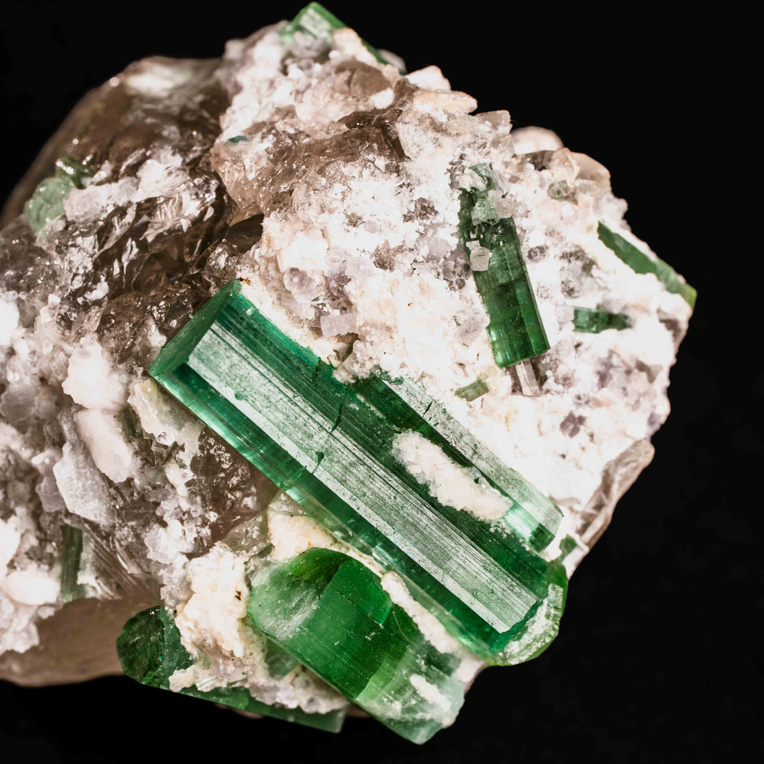 Tourmaline, Green - Cluster