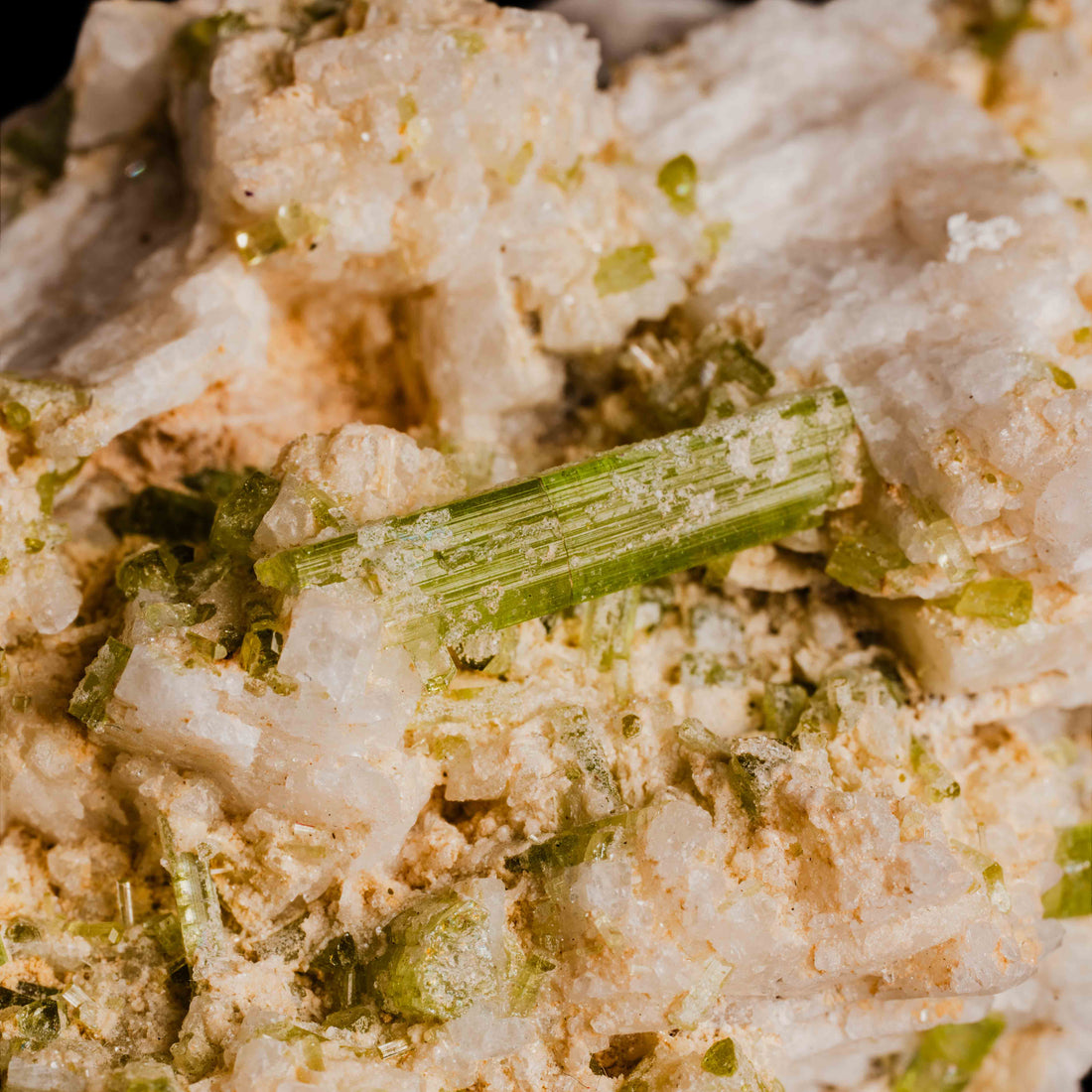 Tourmaline, Green - Cluster