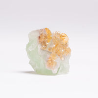 Barite on Green Fluorite