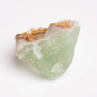 Barite on Green Fluorite