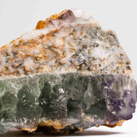 Barite on Green Fluorite