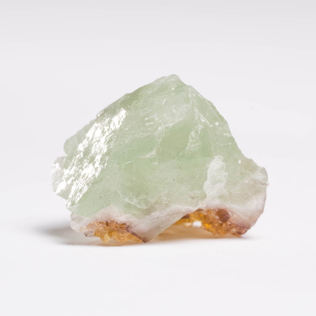 Barite on Green Fluorite