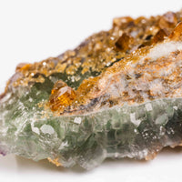 Barite on Green Fluorite