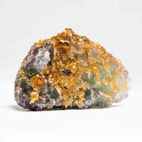 Barite on Green Fluorite