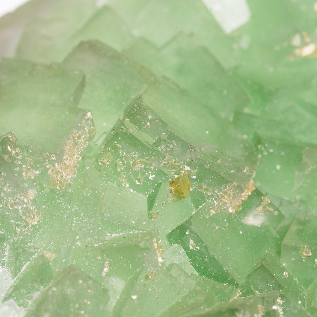 Barite on Green Fluorite