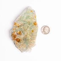 Barite on Green Fluorite