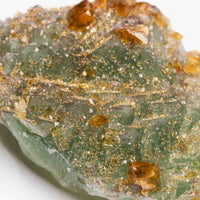 Barite on Green Fluorite