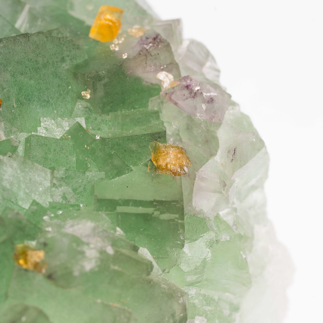 Barite on Green Fluorite