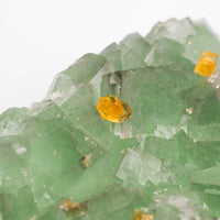Barite on Green Fluorite