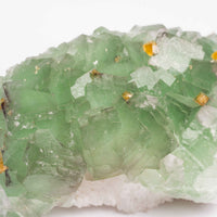 Barite on Green Fluorite