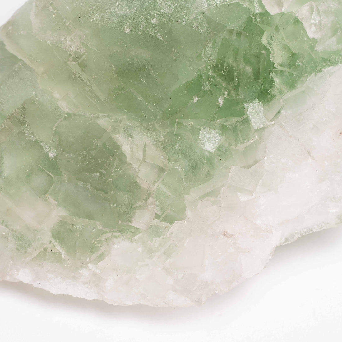 Barite on Green Fluorite