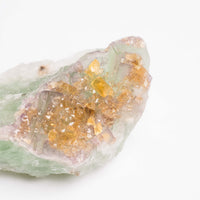 Barite on Green Fluorite