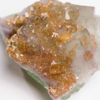 Barite on Green Fluorite