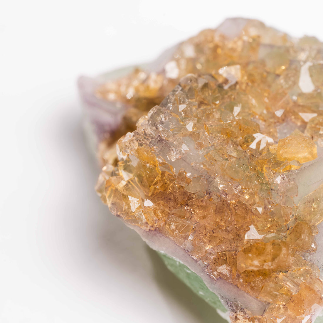 Barite on Green Fluorite