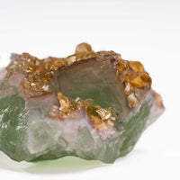 Barite on Green Fluorite