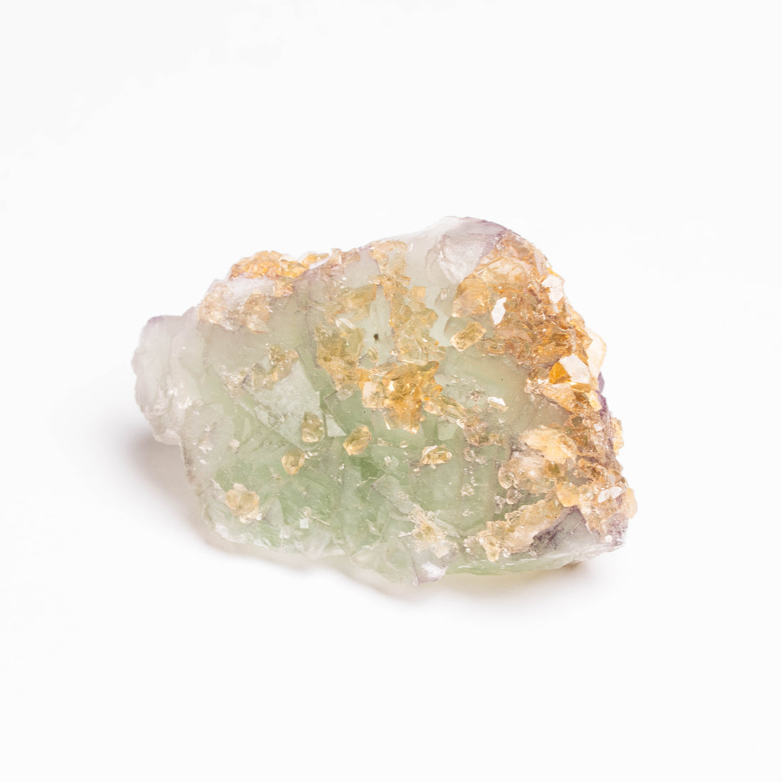 Barite on Green Fluorite