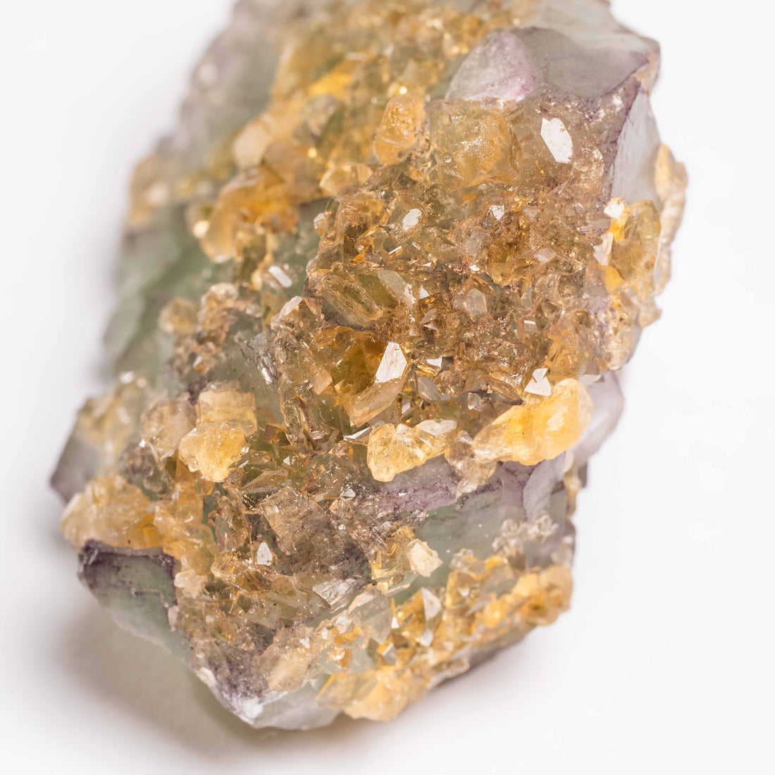 Barite on Green Fluorite