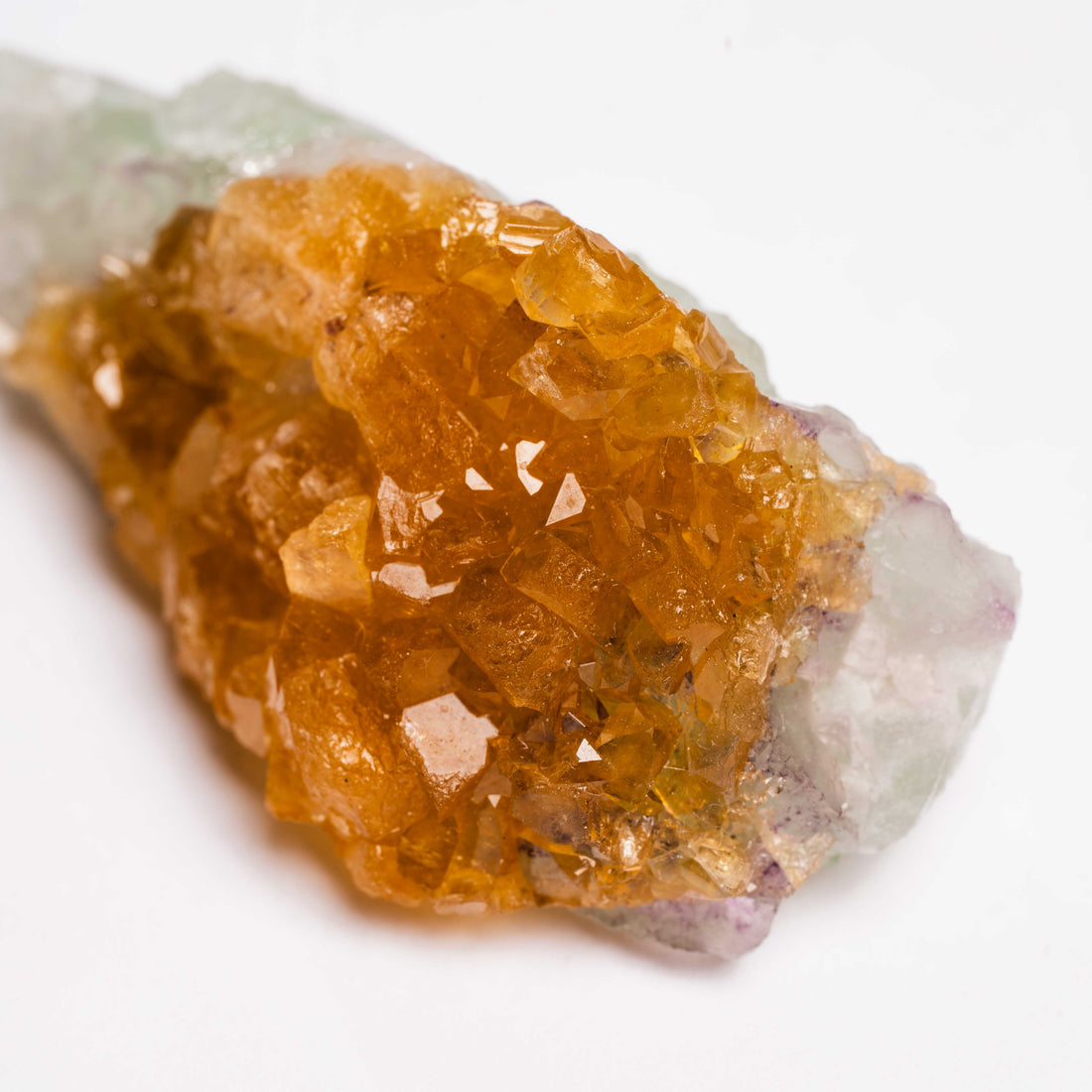 Barite on Green Fluorite