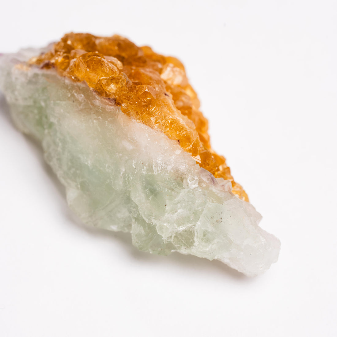 Barite on Green Fluorite